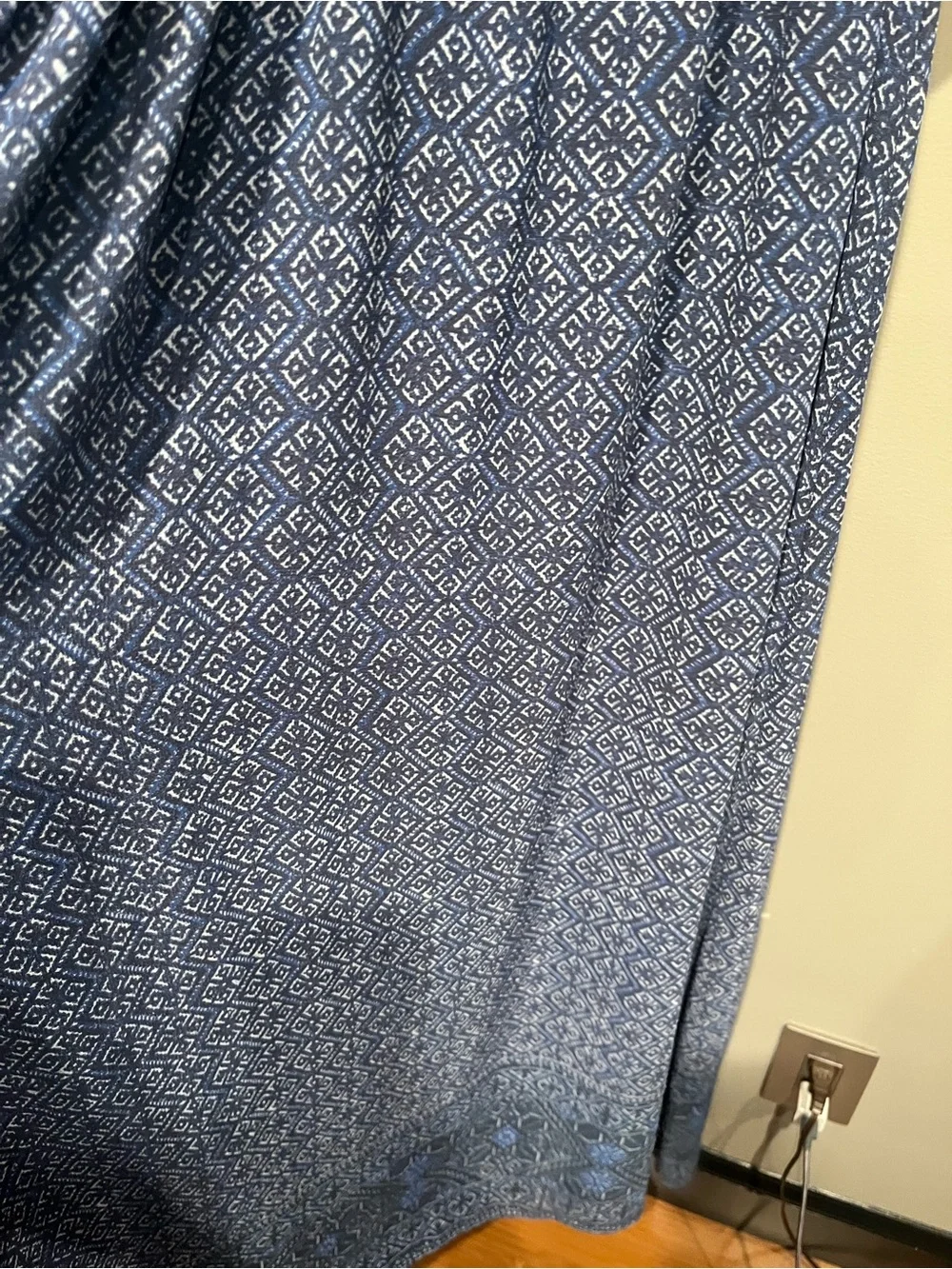 Michael Kors Blue Printed Sleeveless Jumpsuit with Chain Straps
